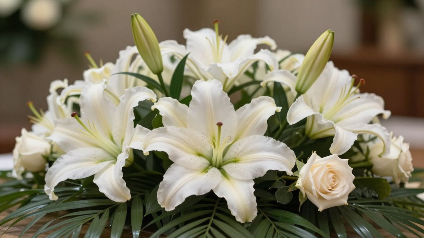 Elegant funeral flowers in Melbourne for honoring loved ones.